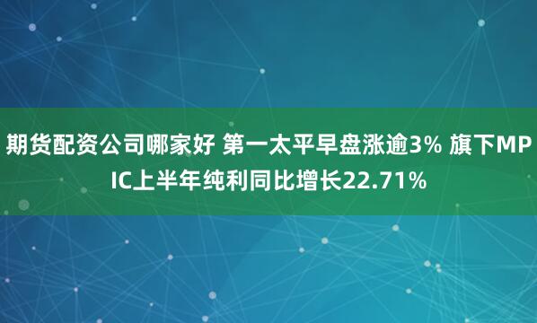 期货配资公司哪家好 第一太平早盘涨逾3% 旗下MPIC上半年纯利同比增长22.71%